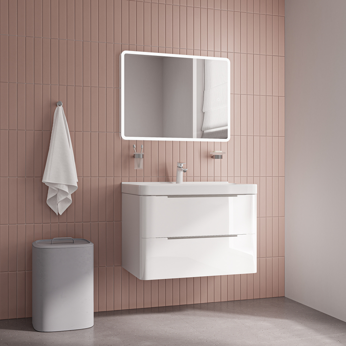 Тумба с умывальником IDDIS Cloud X подвесная, 80 см, белый (CLX80W0i95K) - фото 2