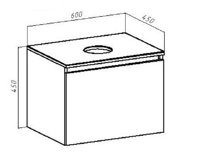 Тумба Runo Бари 60 крафт дуб под накладную раковину (00-00001374) - фото 3
