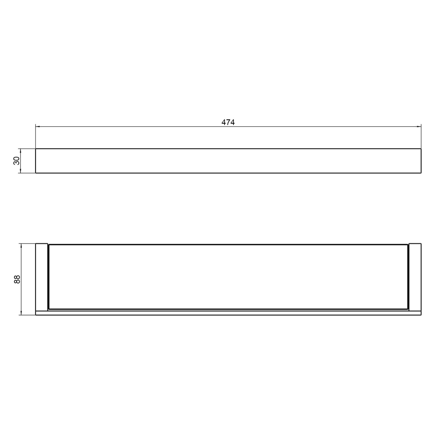 Полка в ванную стеклянная Timo Petruma (15272/17) - фото 2