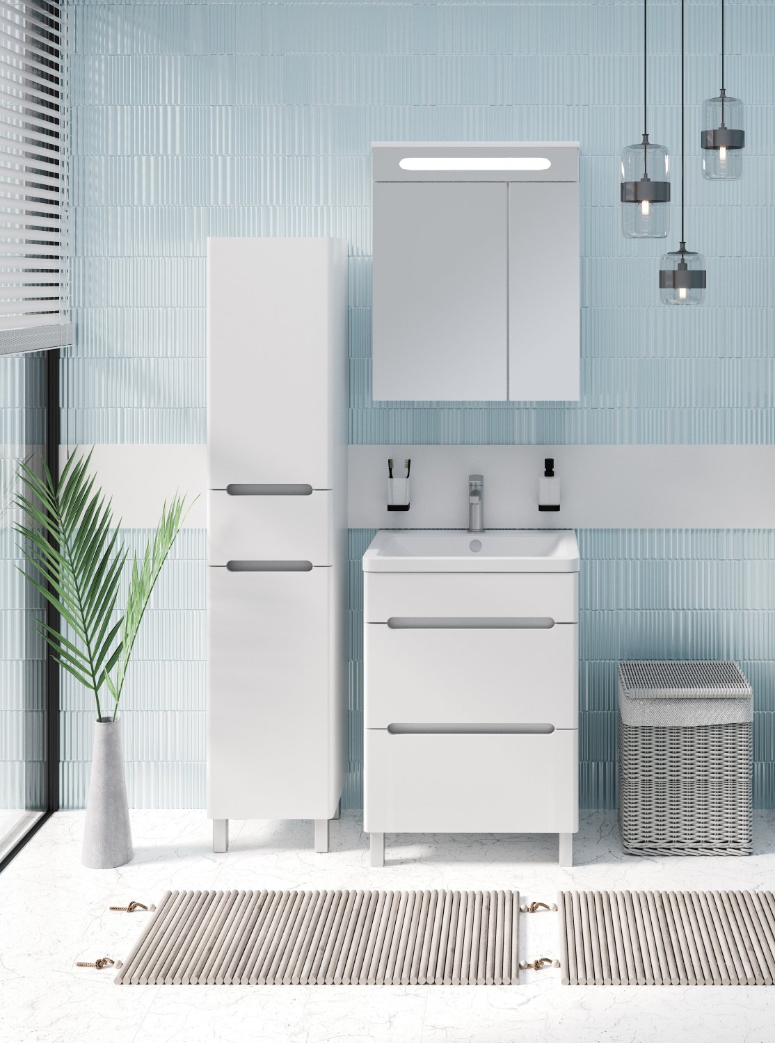 Тумба Runo Парма 60 напольная 2 ящика под умывальник УТ000001837 (Omega 60) (00000001139) - фото 3