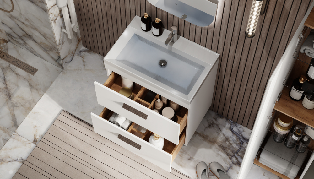 Тумба напольная Velvex Orlando 70 белый матовый под раковину rkCla.70-81 (Classica) (tn.ORL.CLA.70.2Y белый матовый) - фото 5