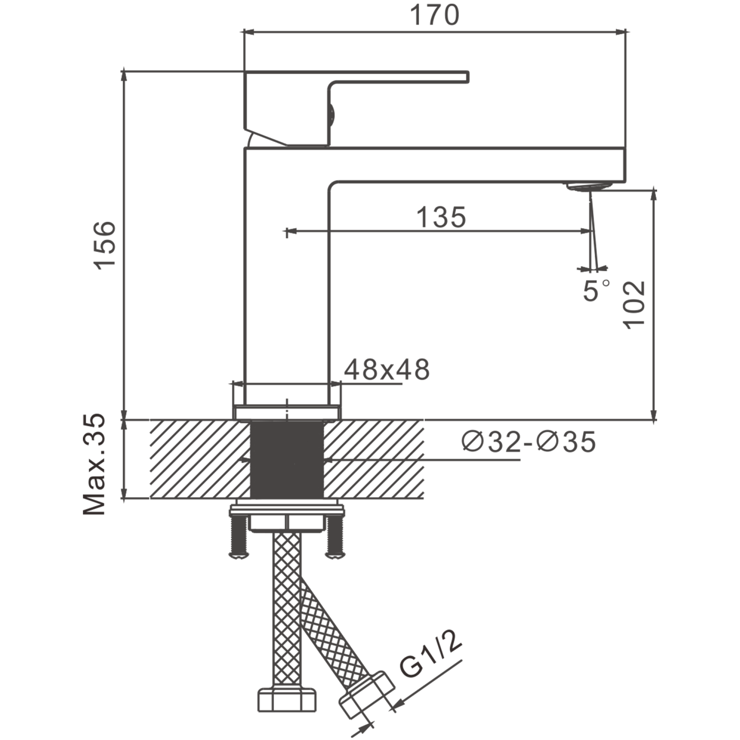 Смеситель для раковины BELZ (B10672-3) - фото 2