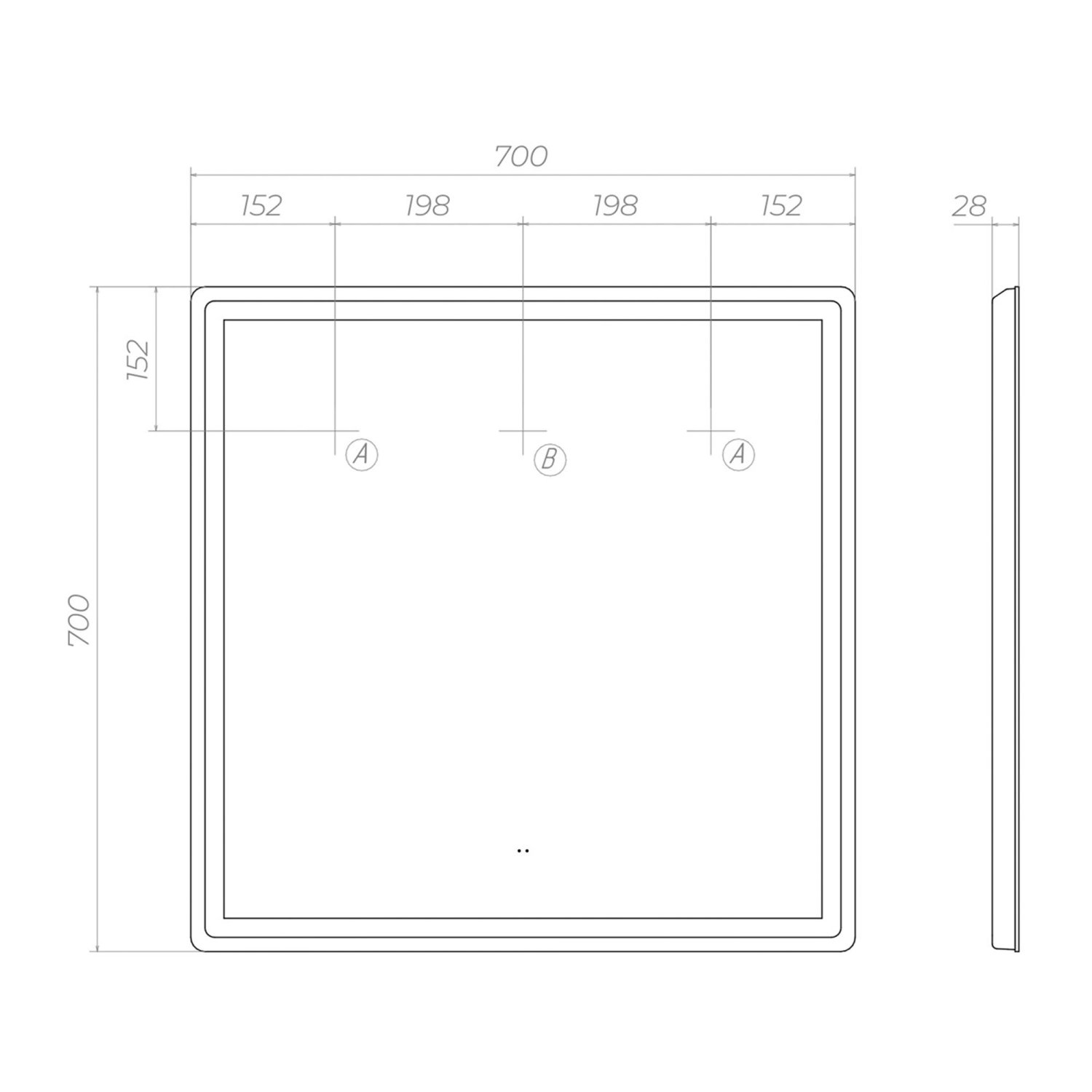 Зеркало VIGO Geometry Classic 700  (074) - фото 3