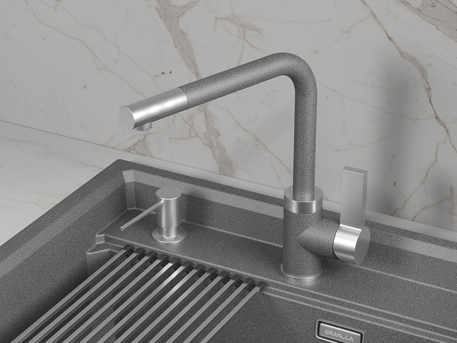 Смеситель для кухни GRANULA (5504, ГРАФИТ) - фото 2