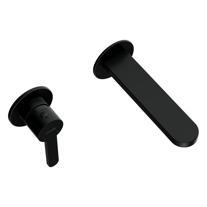 Смеситель для раковины CERSANIT OLIVA встраиваемый однорычажный черный (68978) - фото 3