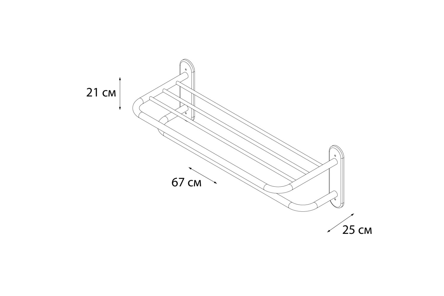 Полка для полотенец FIXSEN Hotel (FX-31015) - фото 3