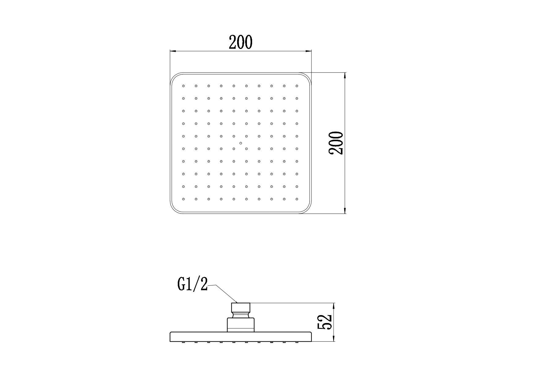 Лейка для верхнего душа Savol (S-FDP07A) - фото 2