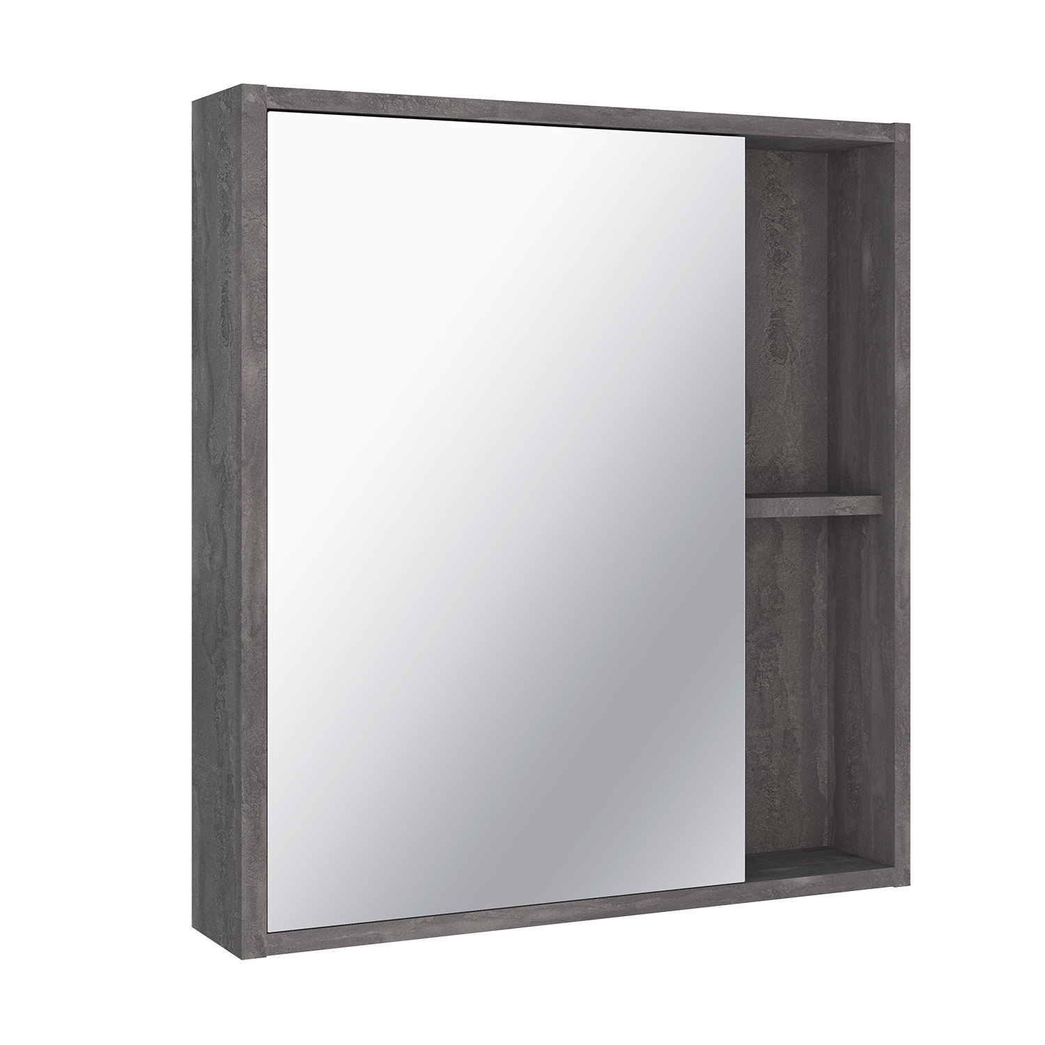 Зеркальный шкаф Runo железный камень Эко 60 (00-00001325) - фото 1