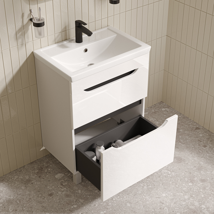 Тумба с умывальником, напольная, 60 см, белый, Ray, IDDIS, RAY60WFi95K - фото 5