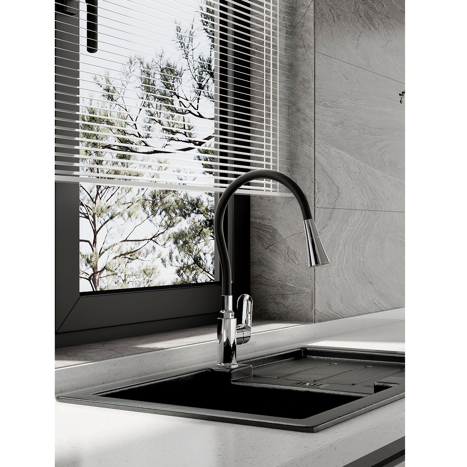 Смеситель Splenka для кухни с гибким изливом (S41.43) - фото 2