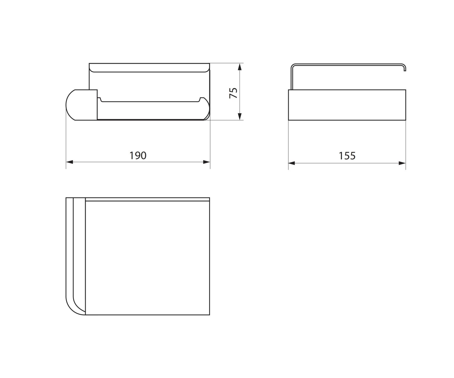 Бумагодержатель с крышкой Rush Flores (FL08111B) - фото 2