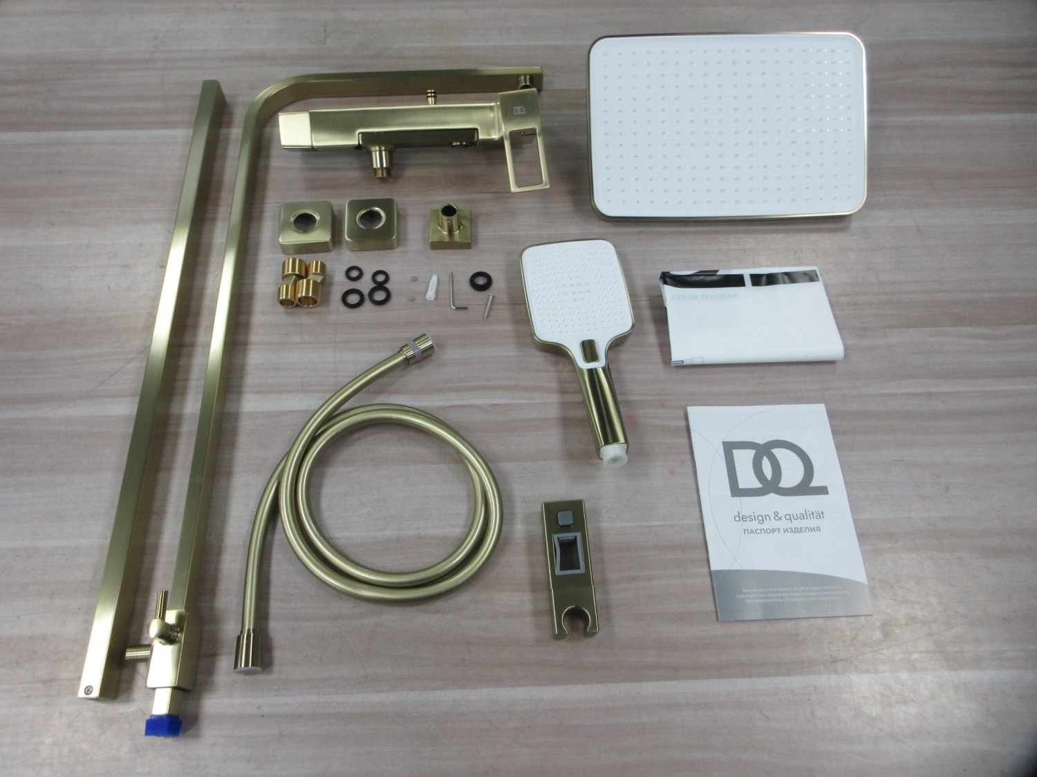 Душевая система со смесителем DQ Dortmund мат.золото (DA1713707) - фото 4