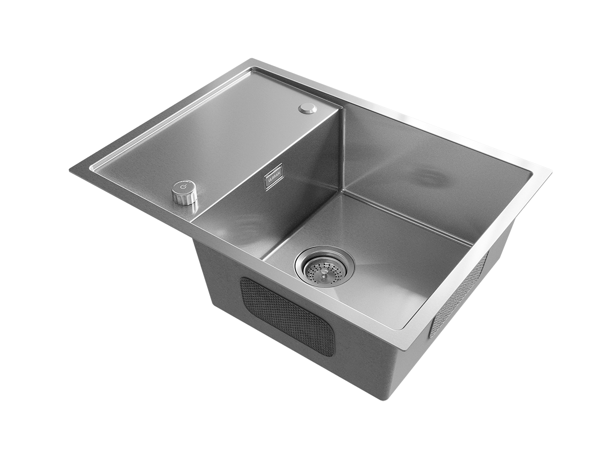 Мойка ULGRAN STEEL 680 Х 500, цвет «брашированная сталь» (US 680-001) Мойка ULGRAN STEEL 680 Х 500, цвет «брашированная сталь» (US 680-001) - фото 2