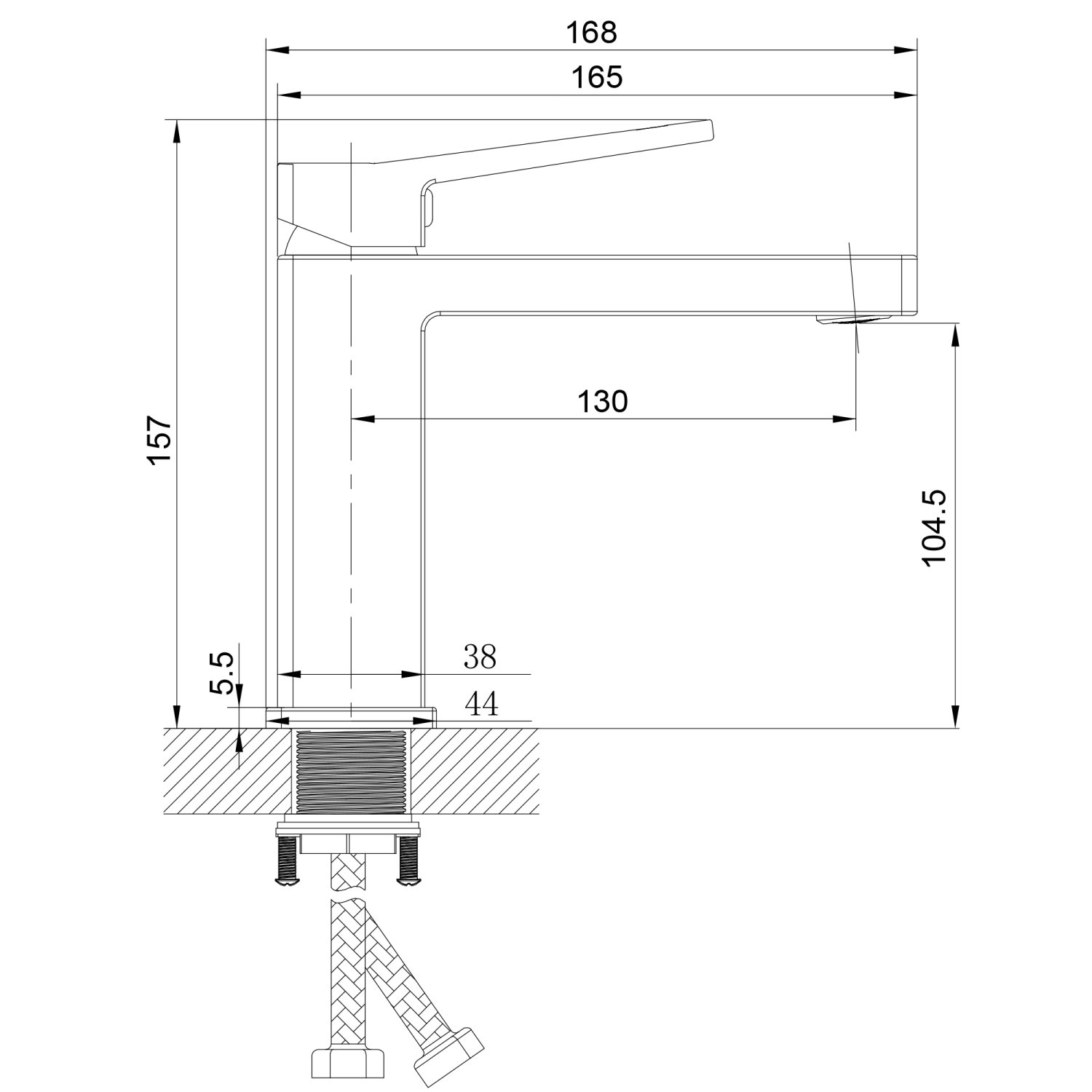 Смеситель для раковины HAIBA цвет: белый (HB10732-8) - фото 3