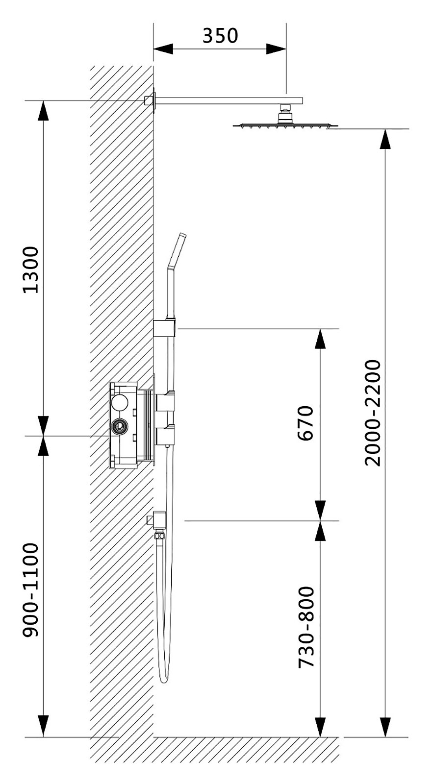 Душевая система Timo Petruma 2-х режимная, с термостатом (SX-5059/00SM chrome) - фото 3