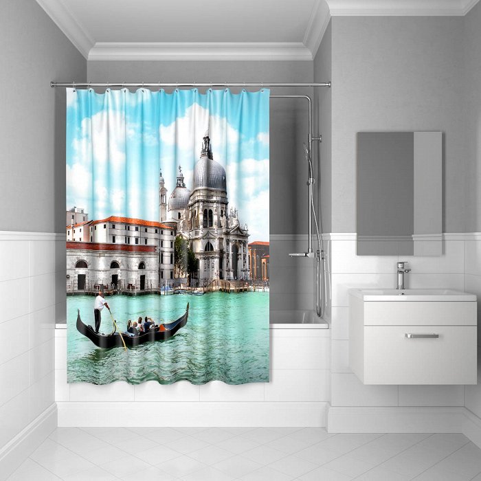 Штора для ванной комнаты IDDIS Venice moments 180*200 см полиэстер (540P18Ri11)