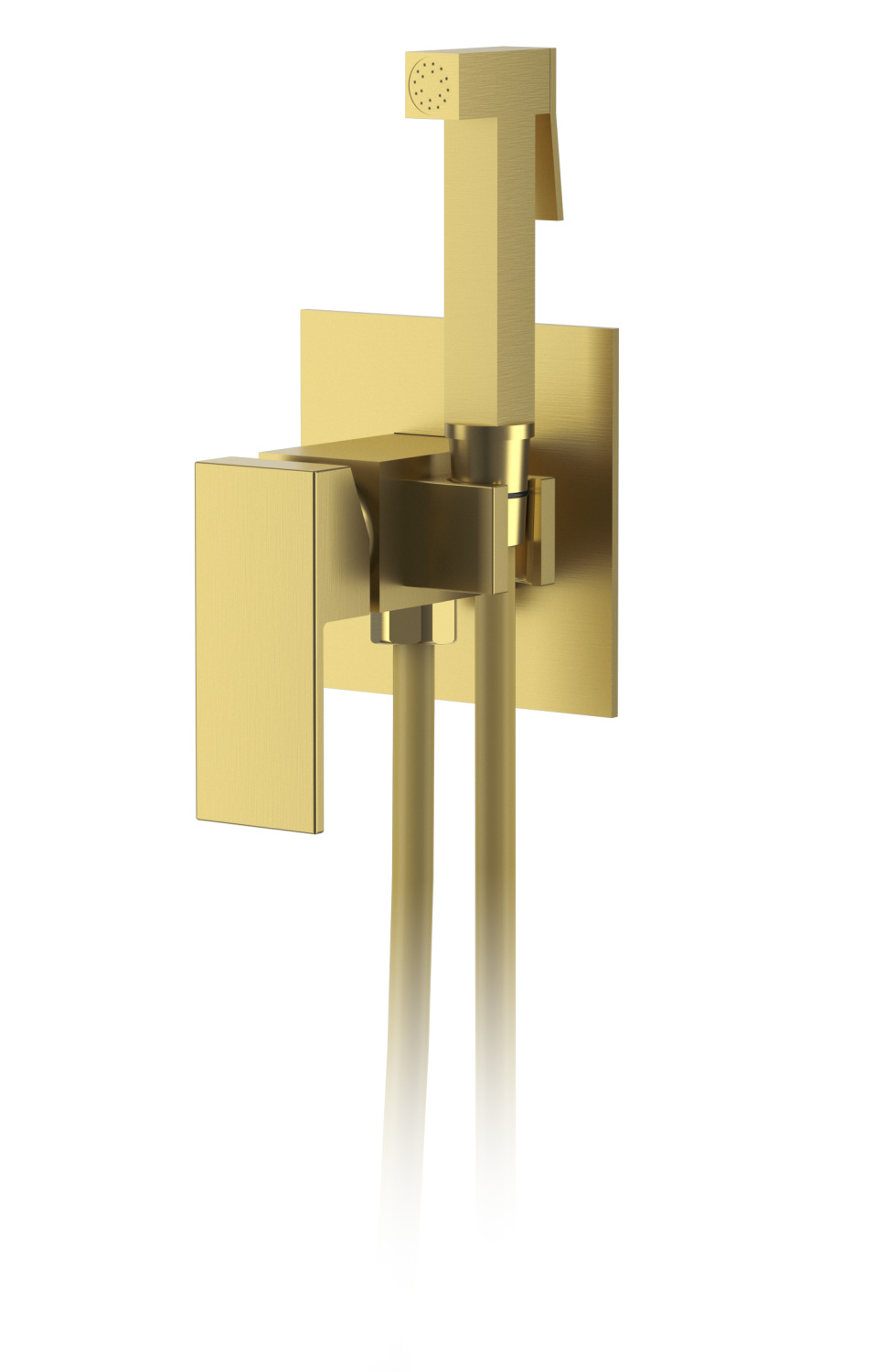 Смеситель для душа DK с гигиеническим душем встраиваемый матовое золото Bayern.Liszt (DA1514507) - фото 1