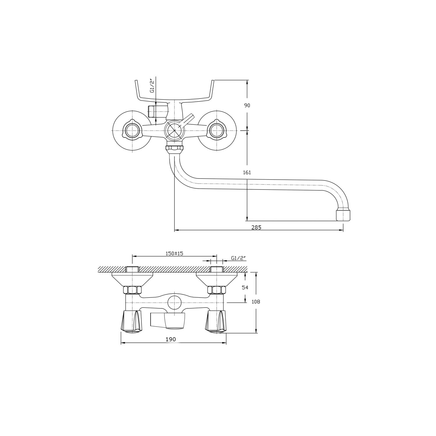 Смеситель для ванны с длинным поворотным изливом RUSH Pioneer (PI7950-51) - фото 3