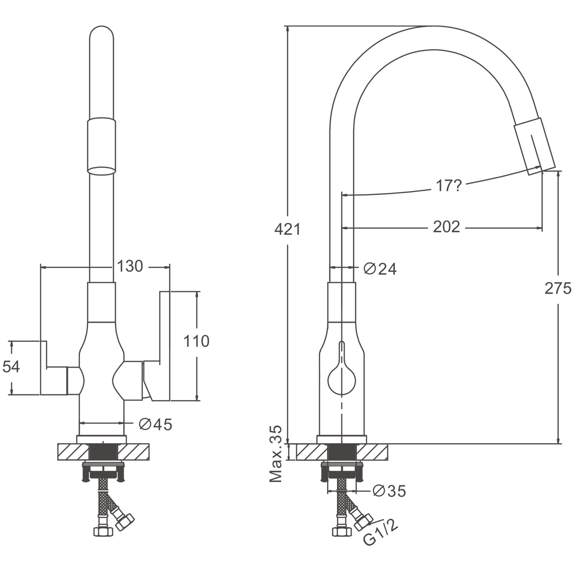 Смеситель для кухни BELZ черный (B76814-7) - фото 2