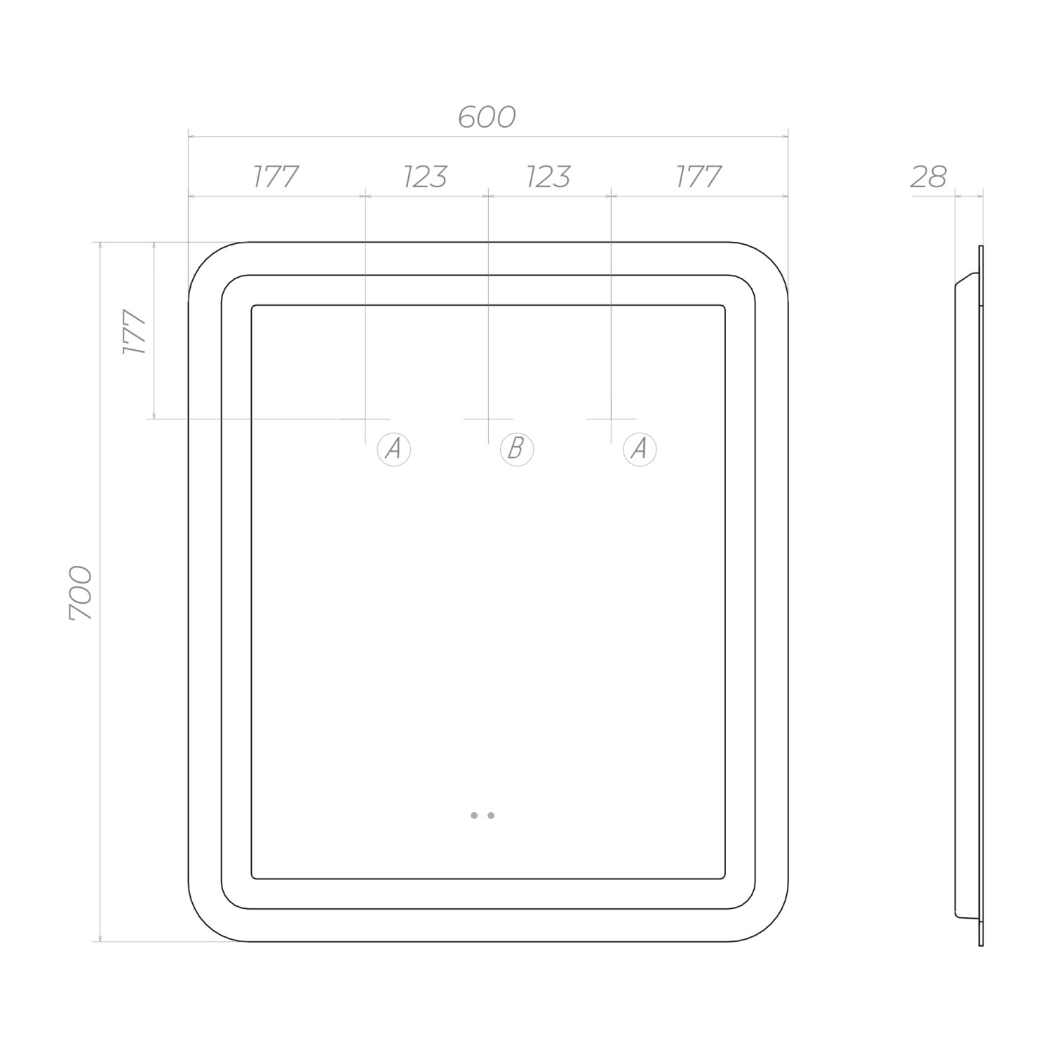 Зеркало VIGO Jess Classic 600 (239) - фото 3