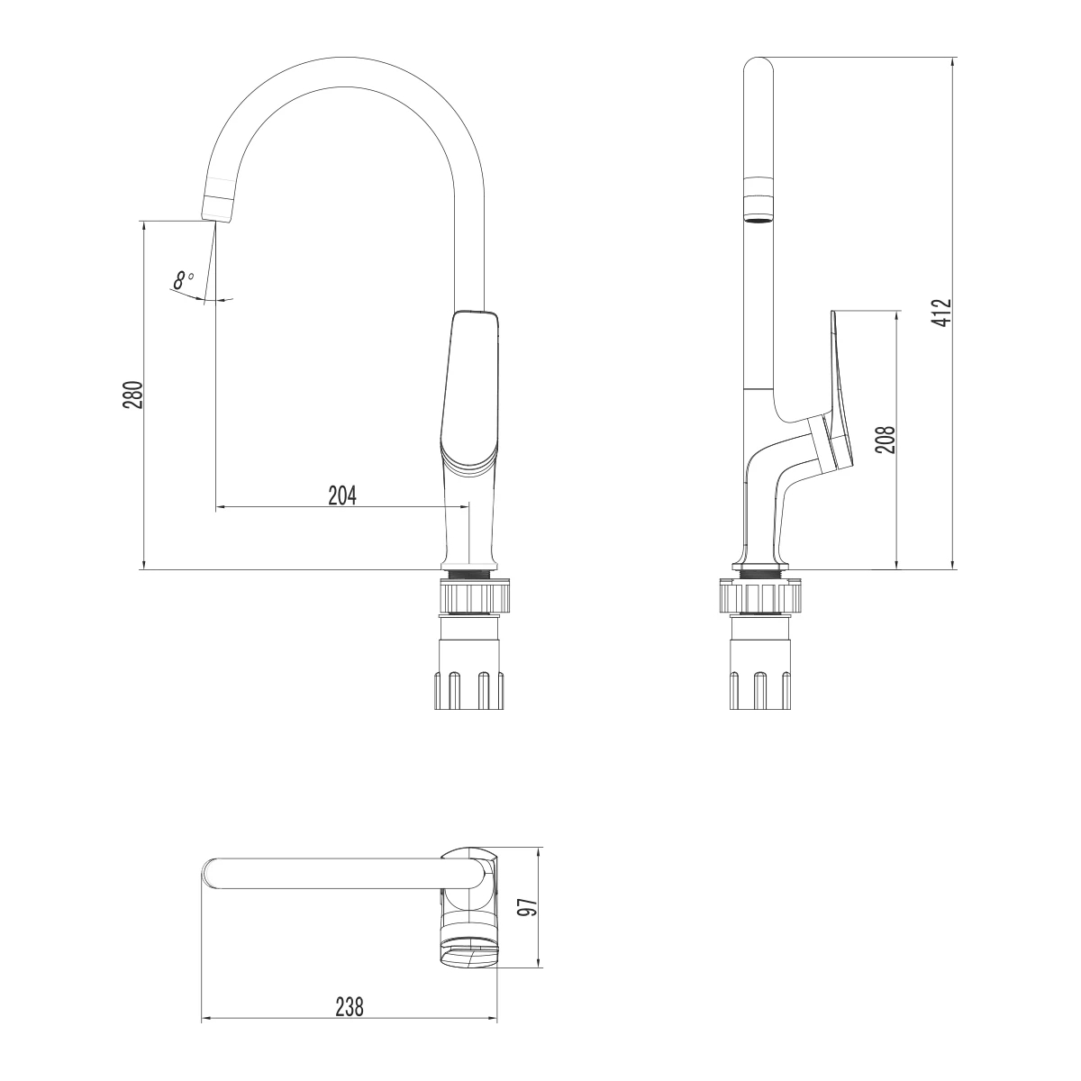 Смеситель для кухни Lemark Bronx (LM3705GM) - фото 3