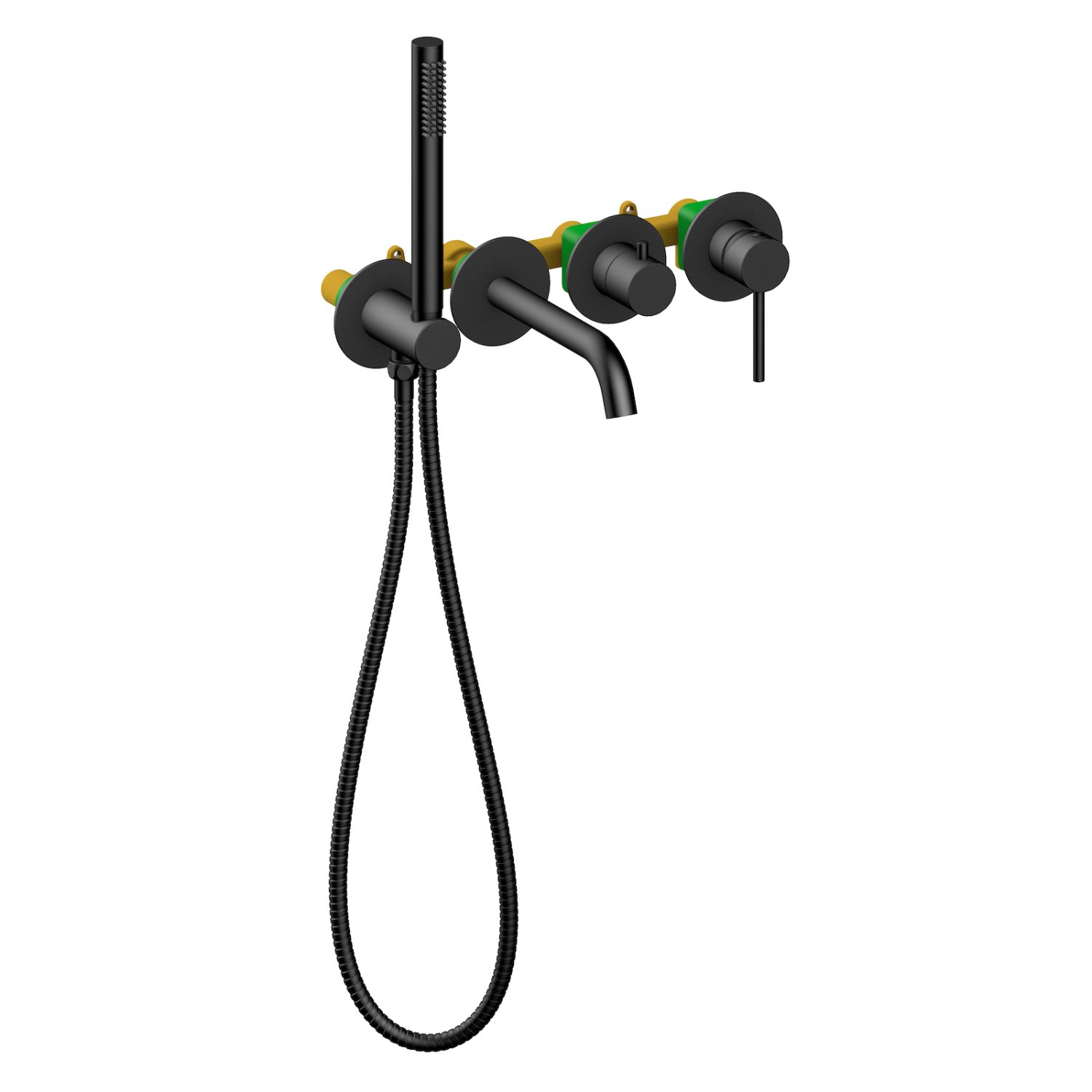 Смеситель встроенный для ванны с душем Timo Saona черный (2314/03YSM)  - фото 1