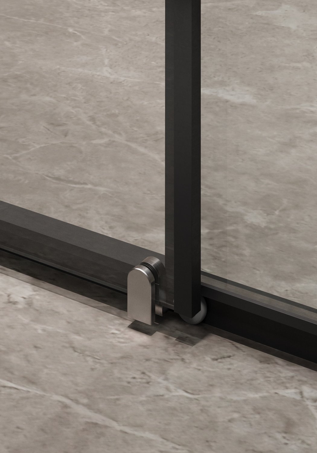 Душевая дверь Timo TD-150/03C-6, раздвижная 1950*1500, стекло прозрачное 6 мм (T04) - фото 2