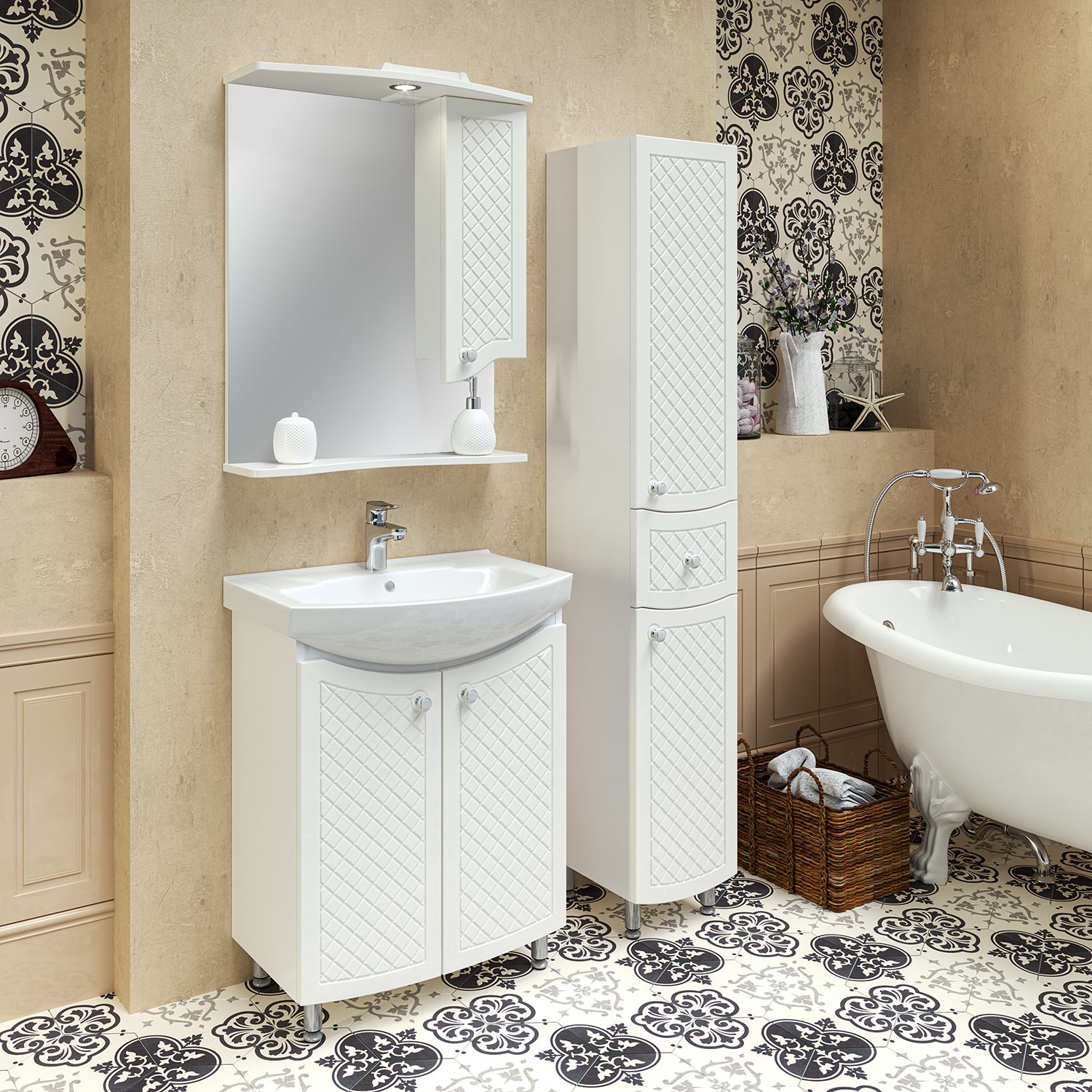 Тумба Runo Милано 65 под умывальник 00000000438 (Элеганс 65) (УТ000002087) - фото 3