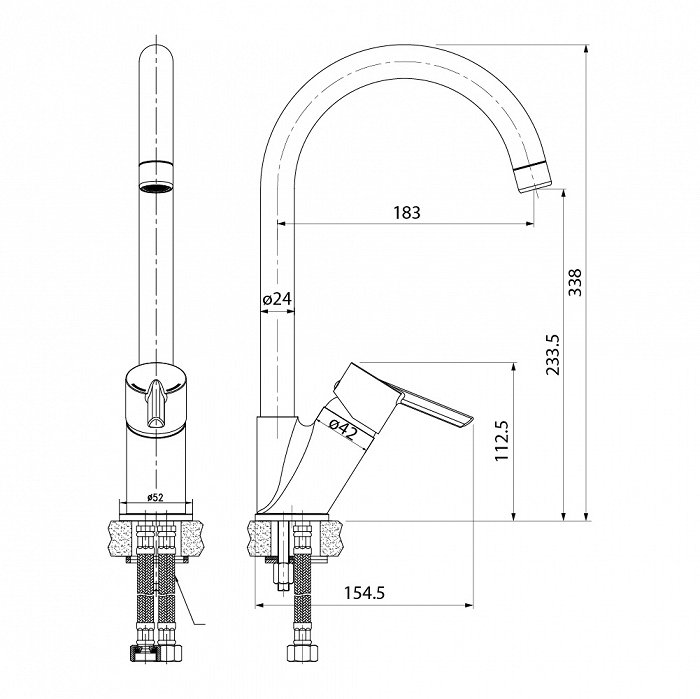 Смеситель для кухонной мойки IDDIS Kitchen Line (K11SB0Ji05) - фото 4