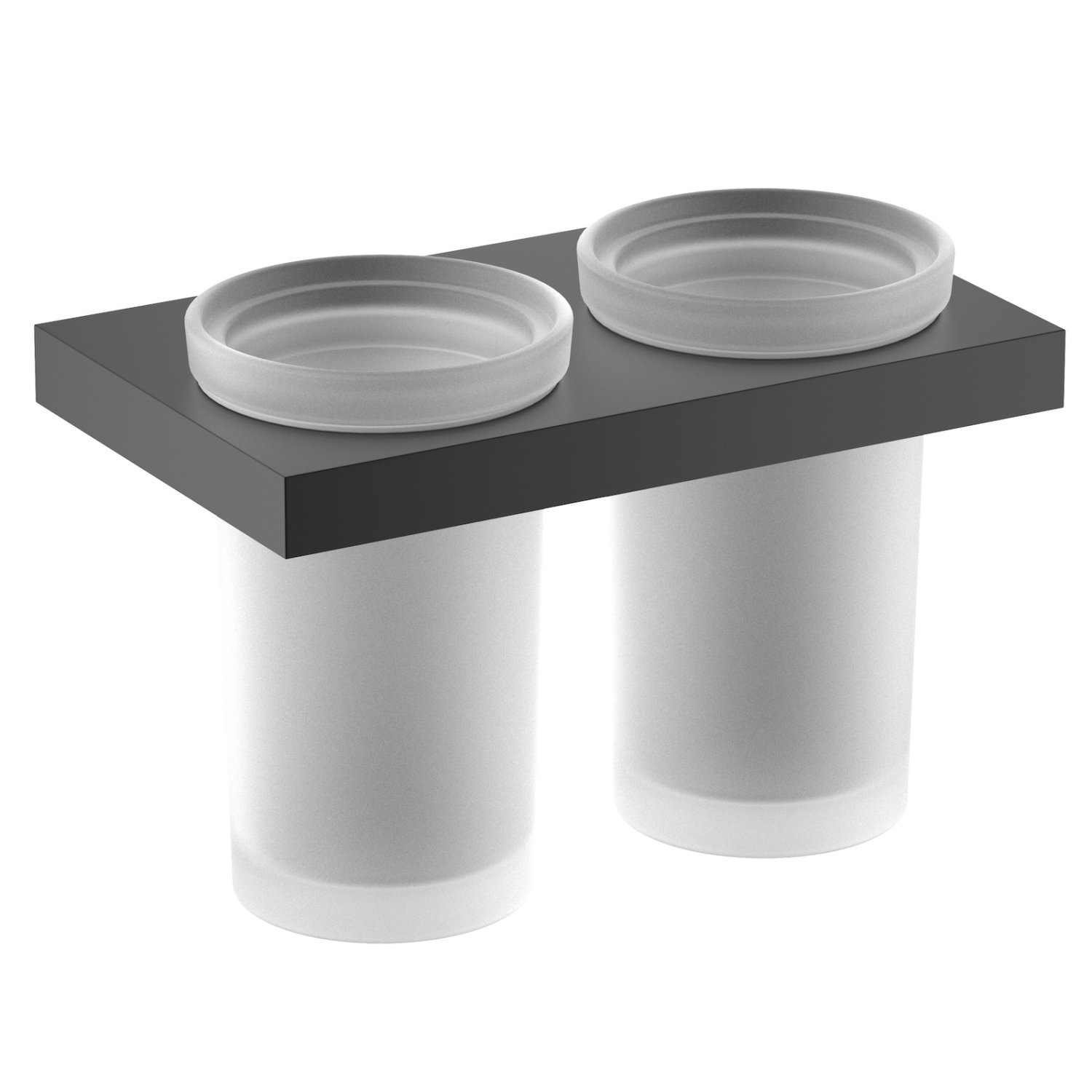 Стакан для зубных щеток двойной Timo Petruma черный (15234/03) - фото 1