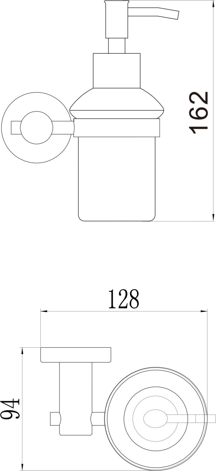 Дозатор для жидкого мыла с настенным держателем Savol (S-005631Q) - фото 2