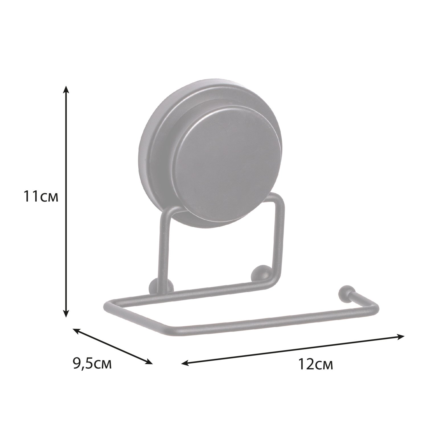 Бумагодержатель Fixsen без крышки MAGIC BLACK (FX-45010B) - фото 3