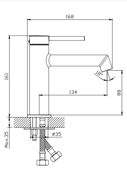 Смеситель для раковины DQ Stuttgart хром (DA1772101) - фото 7