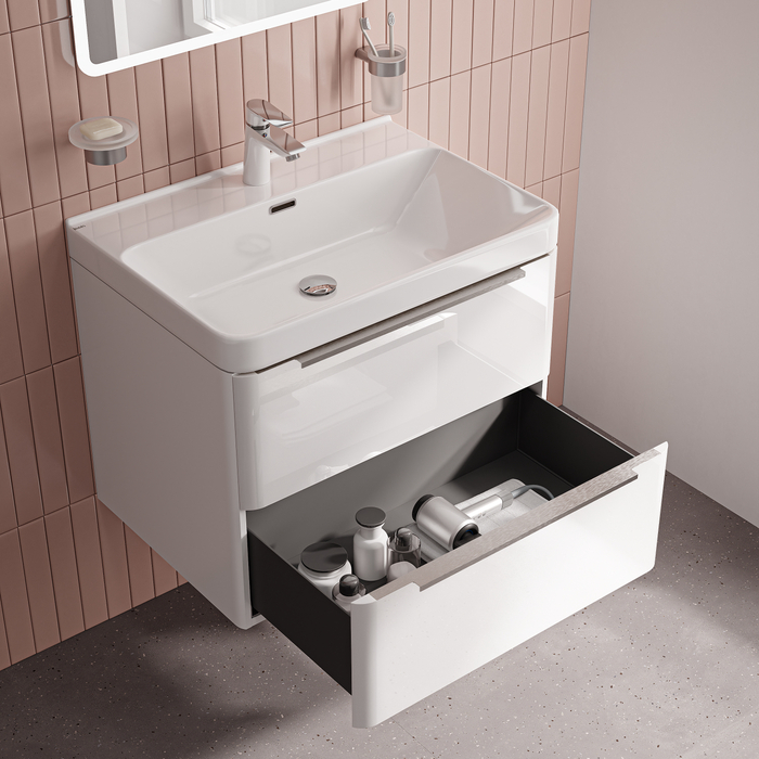 Тумба с умывальником IDDIS Cloud X подвесная, 70 см, белый (CLX70W0i95K) - фото 5