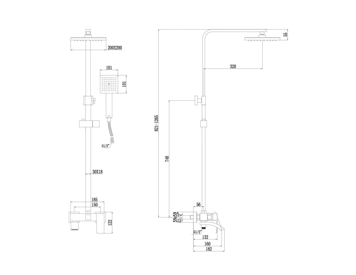 Душевая стойка Fmark (FS8645-1Q) - фото 2