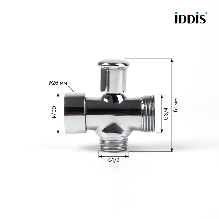 Блок дивертора для смесителя, вытяжной, хром, IDDIS (950OPHC1SM) Блок дивертора для смесителя, вытяжной, хром, IDDIS (950OPHC1SM) - фото 6