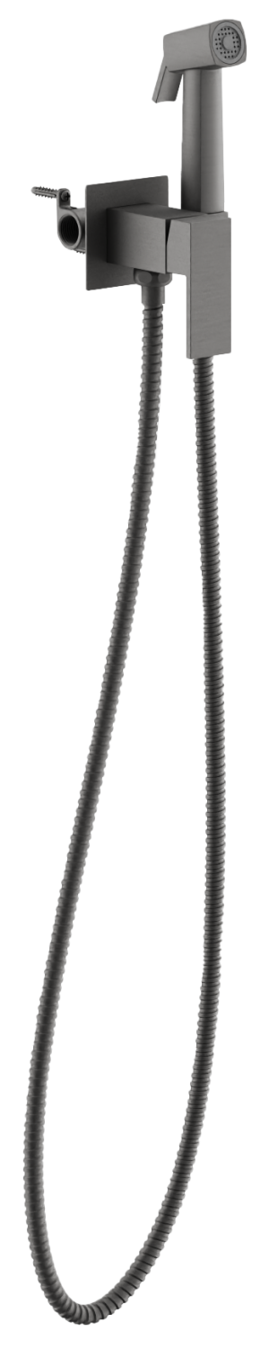 Смеситель BELZ с гигиенической лейкой оружейная сталь (B55805-3)