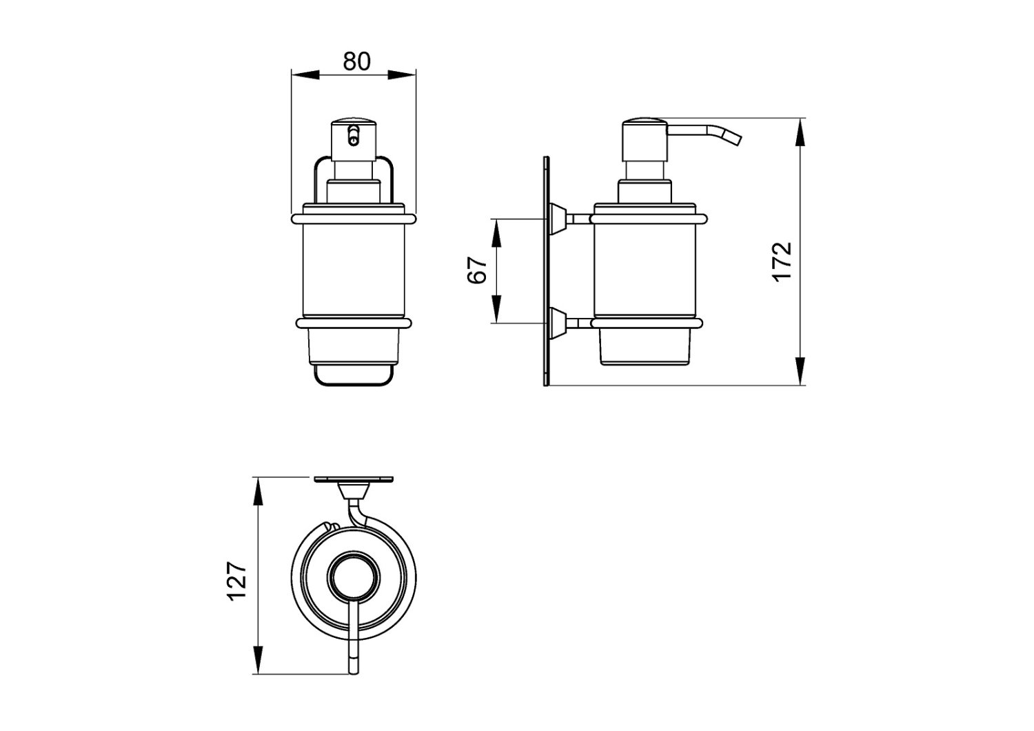 Дозатор для жидкого мыла Timo Nelson (150038/00) - фото 3