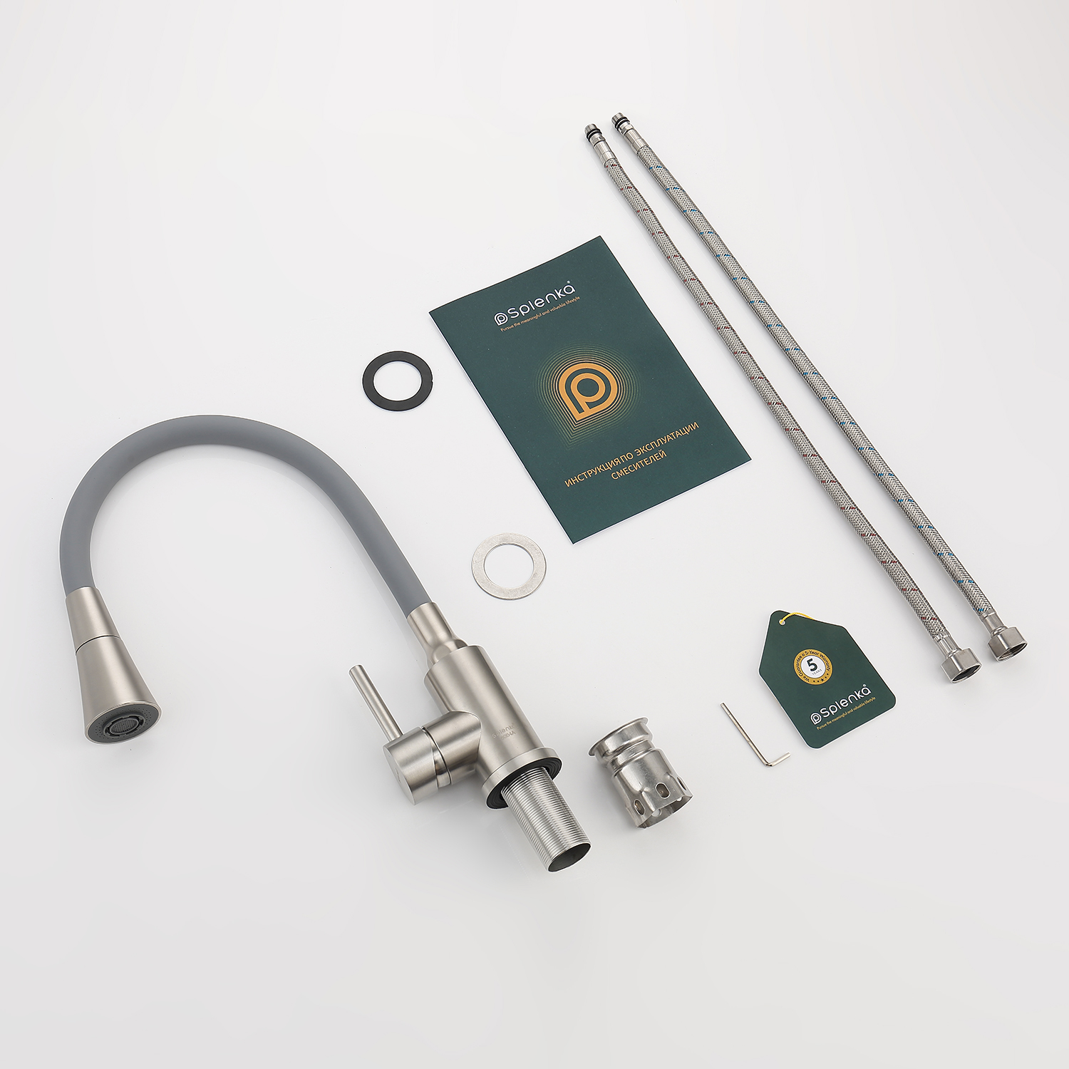 Смеситель Splenka для кухни с гибким изливом (S201.4307.05) - фото 10