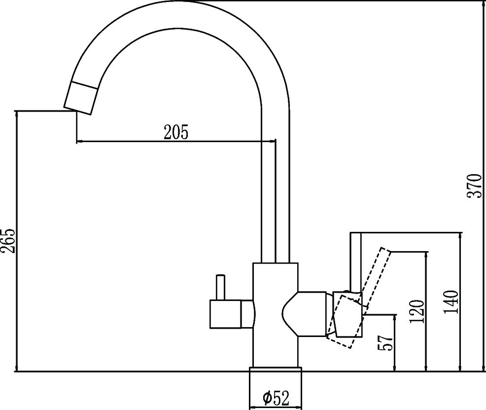 Смеситель для кухонной мойки под фильтр Savol (S-L1802C) - фото 2