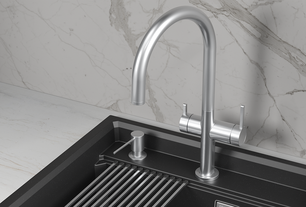 Смеситель для кухни GRANULA (8274, НЕРЖ) - фото 2