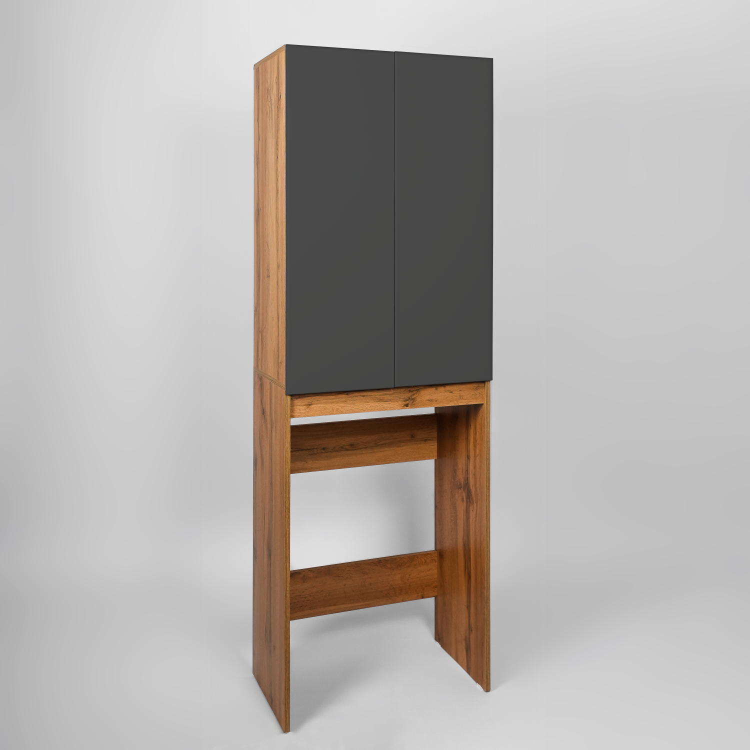 Шкаф VIANT  "Бостон" разборный для с\м графит 380х645х1900 (VBOS645G-SHSM) - фото 1