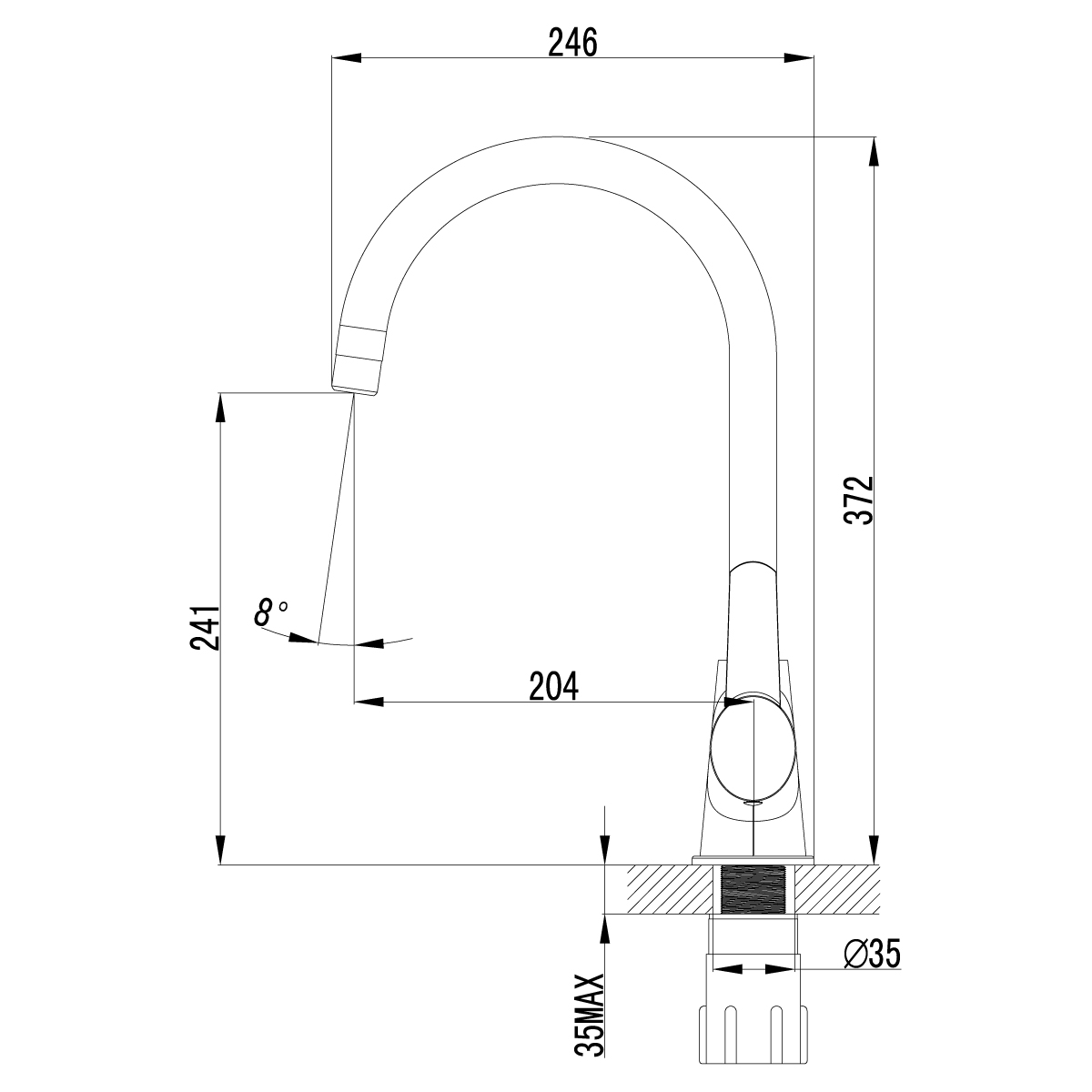 Смеситель для кухонной мойки Lemark Atlantiss (LM3255C) - фото 3