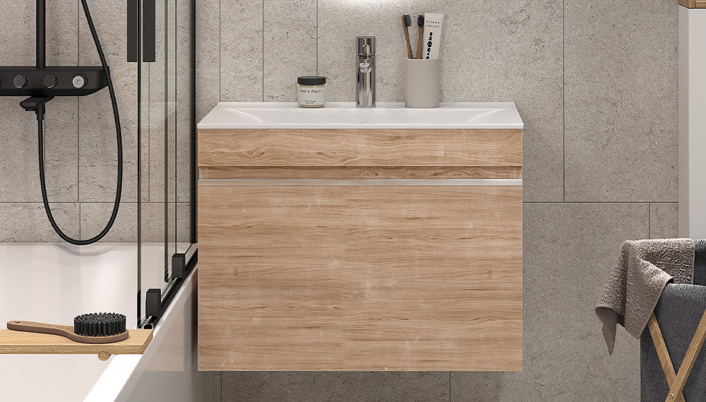 Тумба подвесная Velvex Pulsus 70 дуб сонома под раковину rkPUL.70-81 (Pulsus) (tp.PUL.PUL.70.1Y дуб сонома) - фото 2