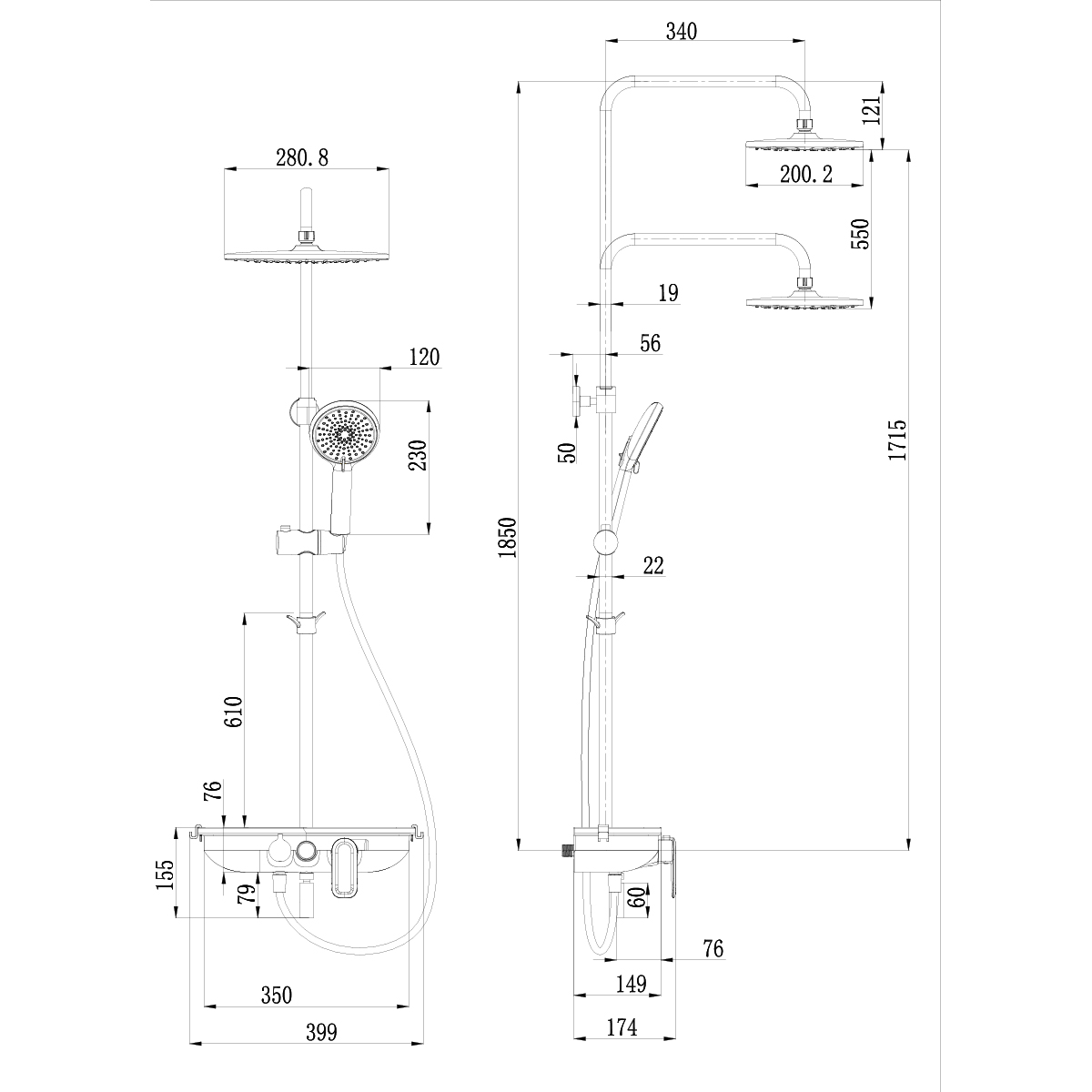 Душевая система Lemark Tropic (LM7012C) - фото 4