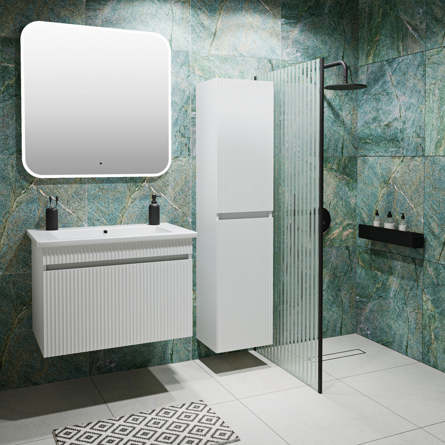 Шкаф-колонна Runo Модена белый (00-00003974) - фото 2