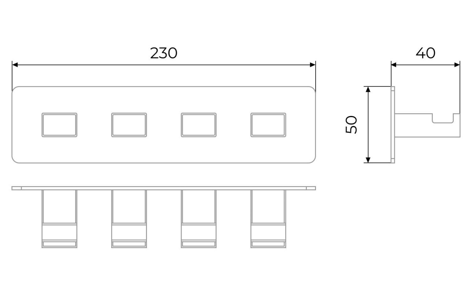 Вешалка 4 крючка Timo Selene (10015/00) - фото 2