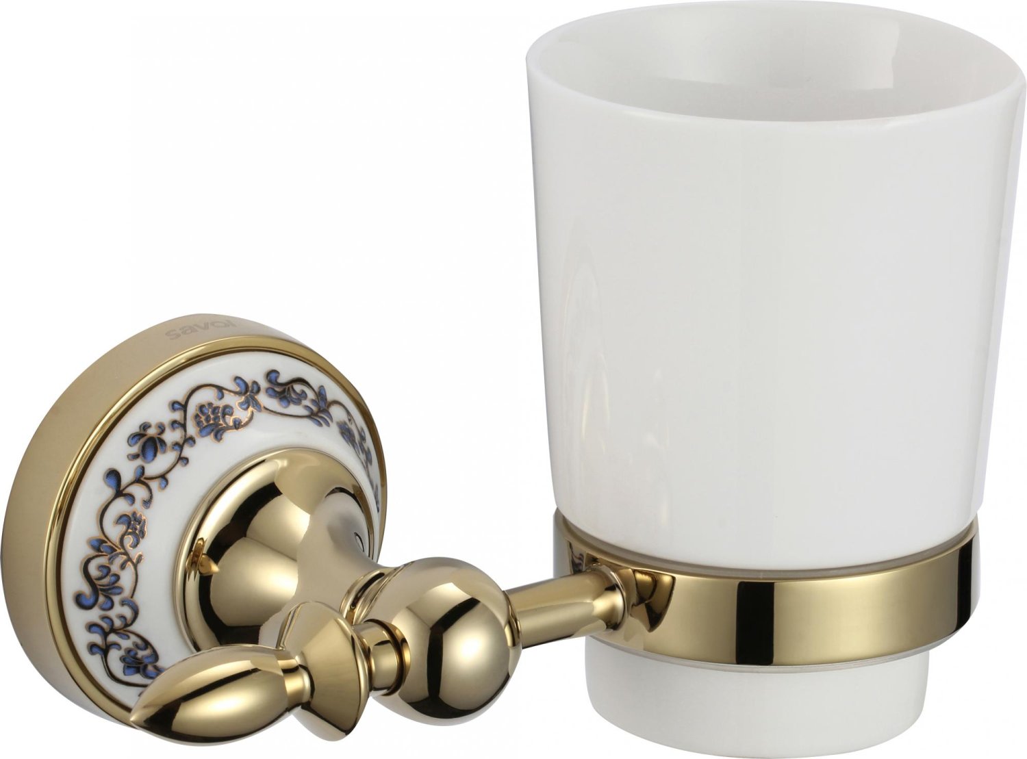 Стакан керамический с настенным держателем Savol 68b (S-06858B) - фото 1