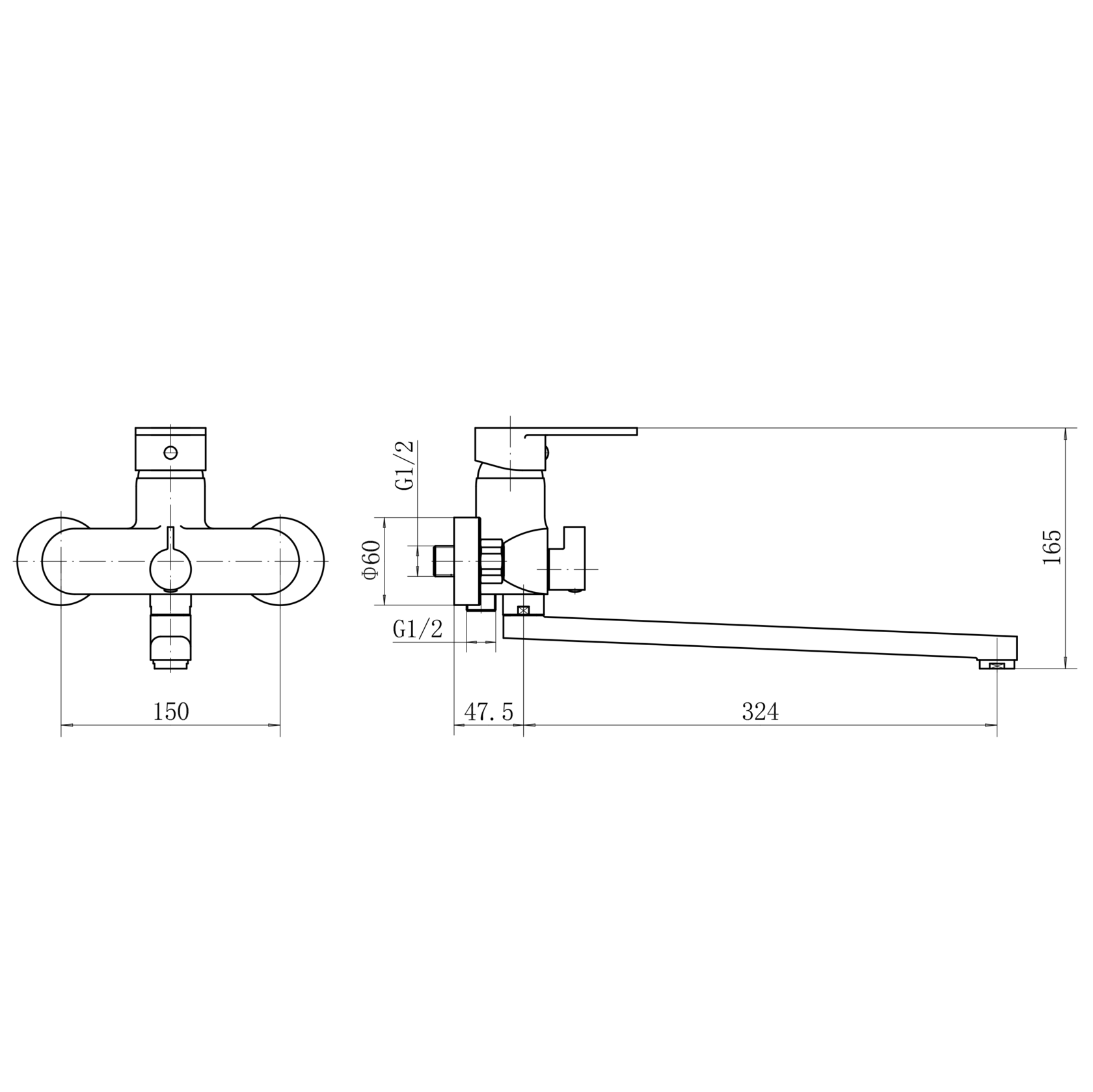 Смеситель для ванны PLSTART с душевым гарнитуром (PD22085) - фото 3