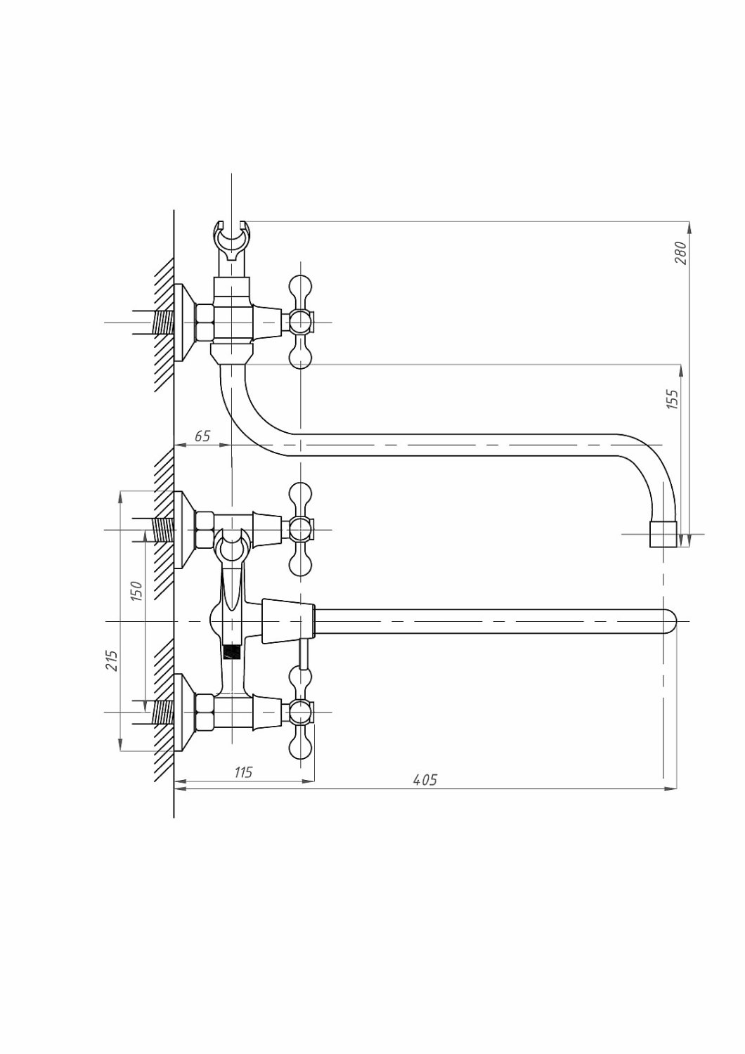 Смеситель для ванны с душем FAUZT FZs-471-06 тип См-ВУДРНШлА - фото 3